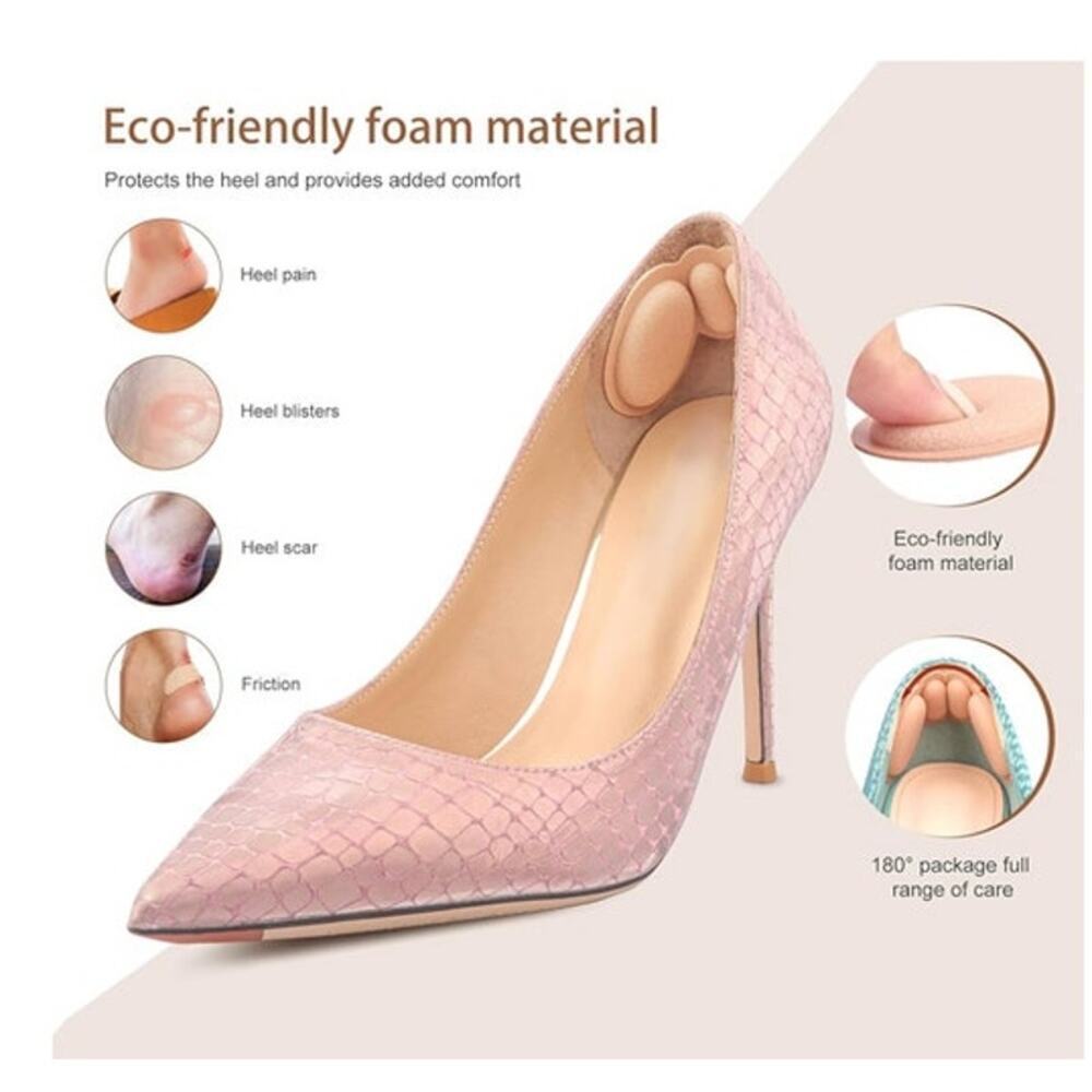 Heel Pads for Shoes That are Too Big, 2Pairs Foamed Cotton